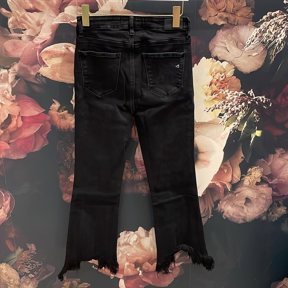 HIDDEN black cropped jeans with distressed hem - Picture 3 of 3